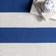 Tapis bleu / blanc en coton Massengale-401302921