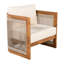 Chaises d'appoint durables en bois d'acacia, conception de baignoire élégante, oasis extérieure moderne