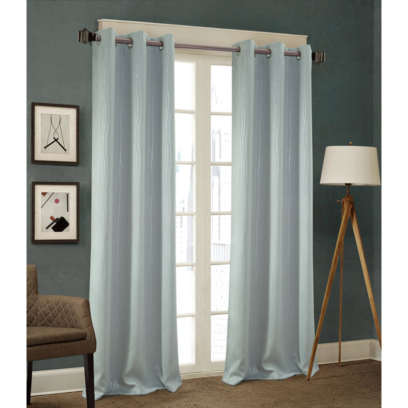 Rideau simple occultant et isolant avec œillets Mendes, Bleu marine, L 54 po x L 90 po
