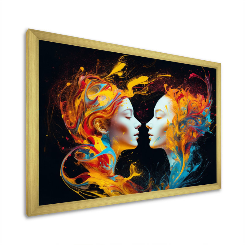 «Metaphorical Mind V», reproduction d'art sur toile, H 30 po x l 40 po x P 1,5 po, Cadre doré à une seule photo