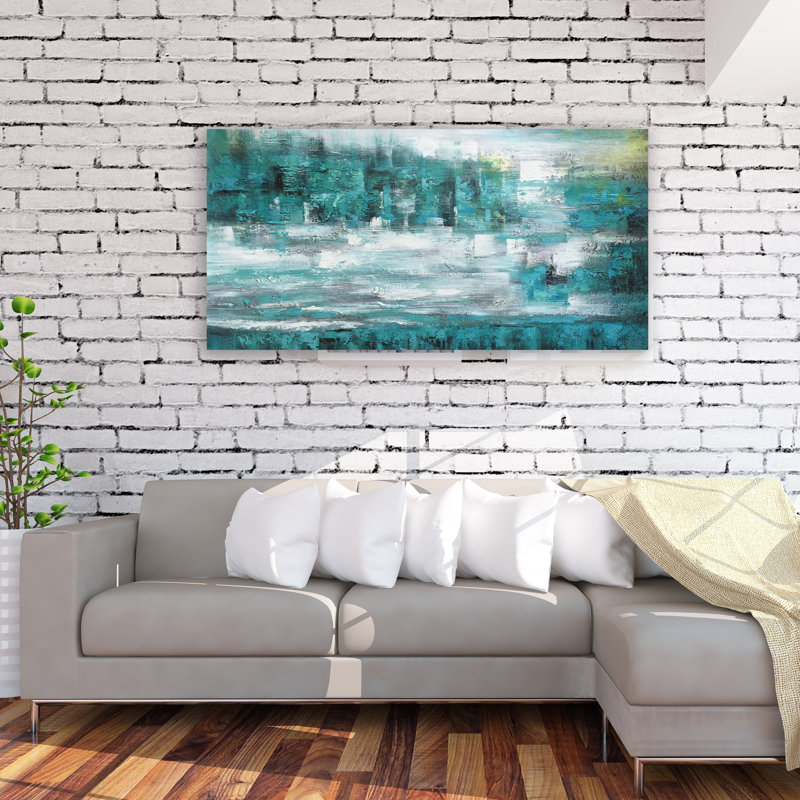Abstrait forêt, peinture sur toile tendue