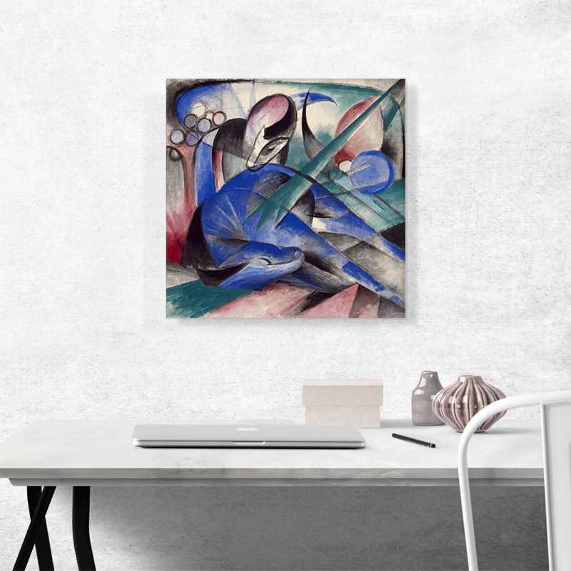 «Dreaming Horse 1913» par Franz Marc, reproduction d'art sur toile tendue, H 18 po x l 18 po x P 0,75 po