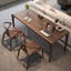 Bureau rectangulaire en bois massif noyer-130833027