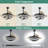 42" Modern Retractable Ceiling Fan With Dimmable LED Light, DIY Shape 6 Speeds Chandelier Ceiling Fan With Remote Control For Bedroom-1778669330
