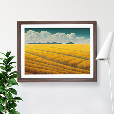Mind Blowing Wheat Field - Framed Print