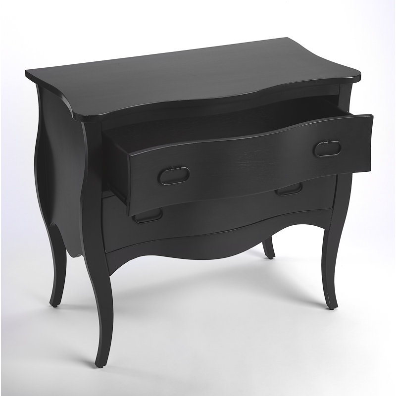 Easterbrook 2 Drawer Accent Chest, Black
