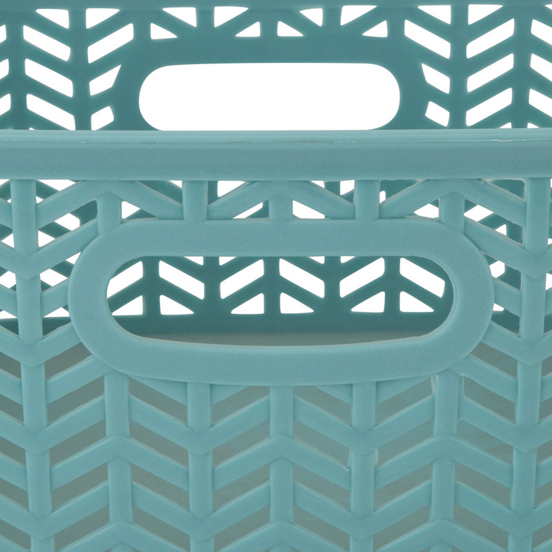 Panier en plastique, Bleu cendré, H 3,94 po x l 7,87 po x P 9,84 po, 3