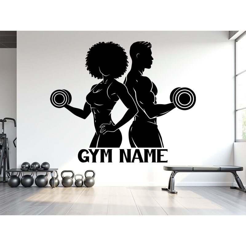 Adhésif mural Couple Gym, Marine, 44, Yes