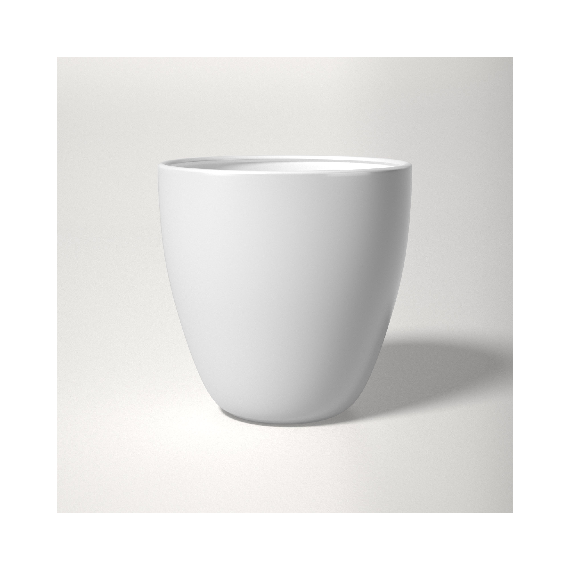 Elma Handmade Ceramic Table Vase, White, 11.75" H x 11.75" W x 5.5" D