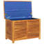 vidaXL Outdoor Storage Box 60 Gal, Deck Box, Acacia Wood with Water-Resistant Bag, Brown 35.4"x19.7"x22.0"