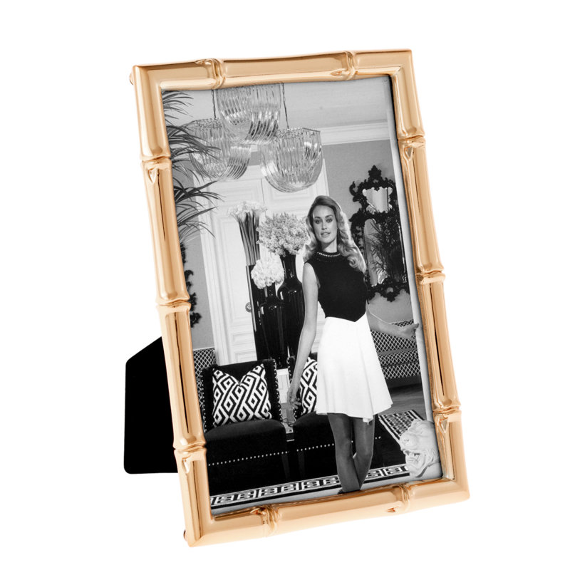 Cadre photo simple en bois Nygaard, Or rose, 4 po x 6 po