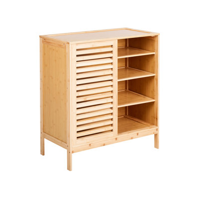 Shoe Storage Cabinet Sideboard MIDWOOD Light Brown