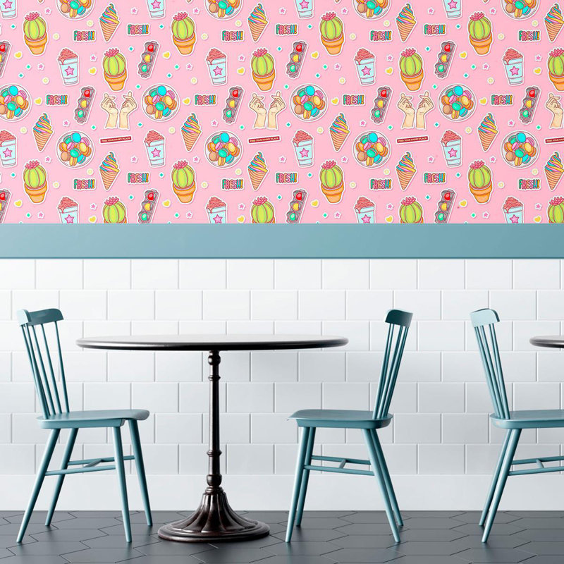 Stickers Teen 96" L X 24" W Peel And Stick Wallpaper N010184