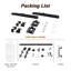 Sliding Barn Door with Installation Hardware Solid Manufactured Wood Primed White Surface Closet Doors with Soft Close-97972420