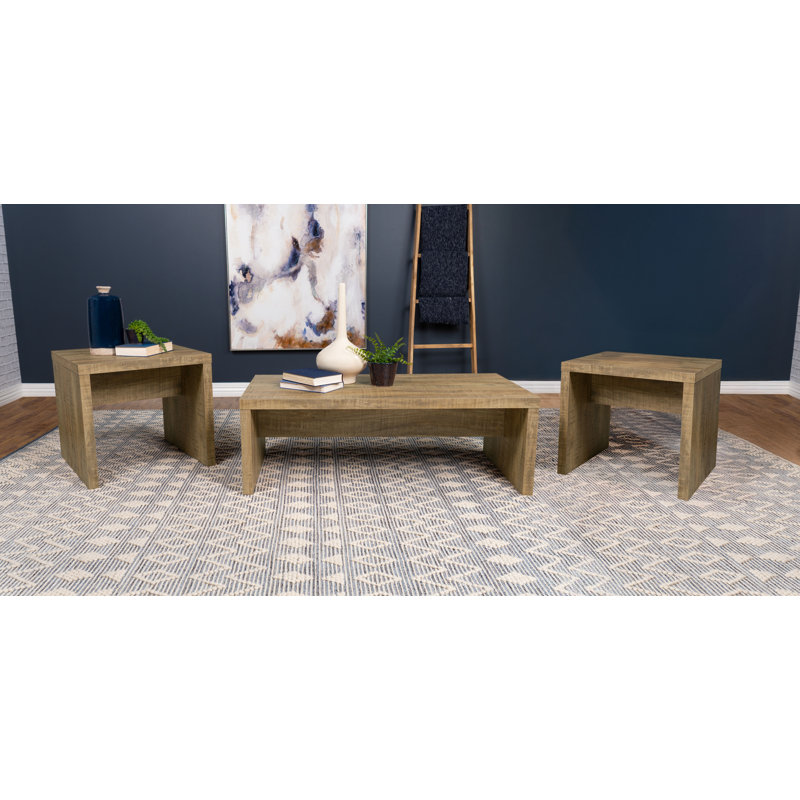 Ensemble de table basse et de table de bout Lynette 3 pièces Mango, 3 Pieces: Coffee Table, 2 End Tables