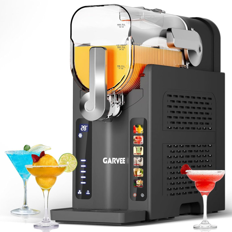 Slushie Machine, No Ice Needed,70 oz Frozen Drink & Soft Serve Ice Cream Machine for Home w/LED Display, One-Touch Reservation & 6 Pre-Set Programs,Auto-Clean for Frozen Margaritas, Frappés