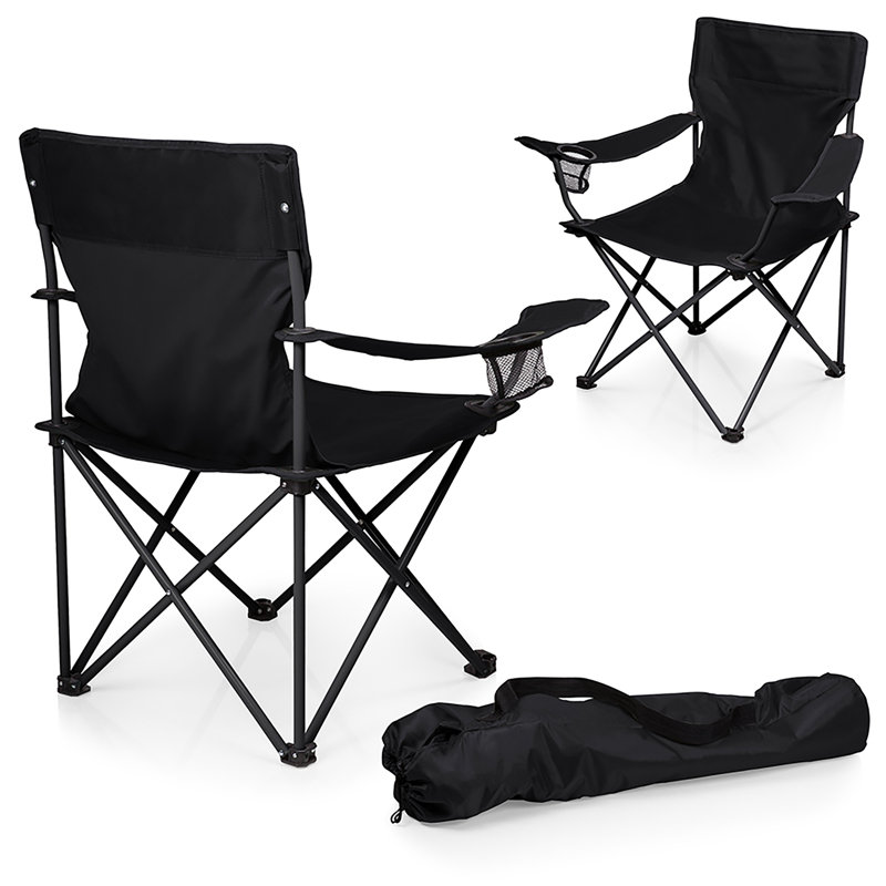 PTZ Camp Chair with Carrying Bag, Black