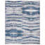 Tapis abstrait gris / bleu marine noué à la main-426244216