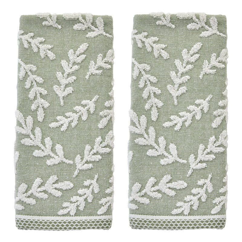 Leaf Sprig Jacquard Hand-Sage, Sage Green