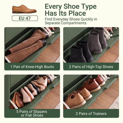 Oshiro 8 Pair Shoe Storage