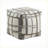 Ottoman Modern Non-Slip Footstool Seating Pouf 16x16x16" Slate Gray/Tan Brown Beige Jacquard | Multicolor | Textile-999227615