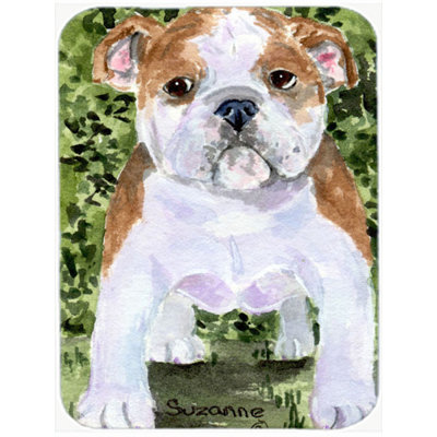English Bulldog Glass Cutting Board