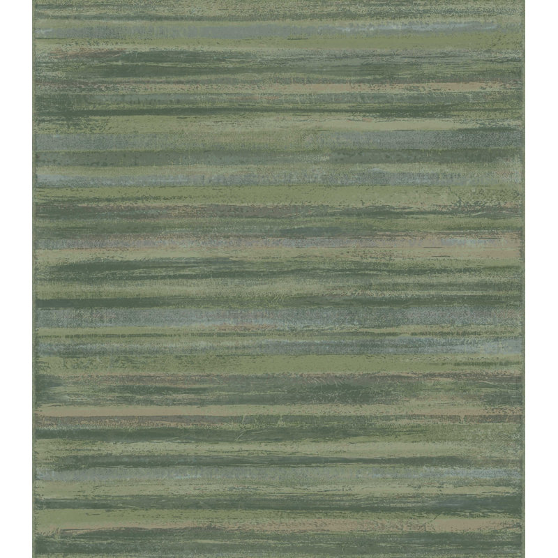 Pemberville 306.32m x 53cm Textured Wallpaper Roll, Green