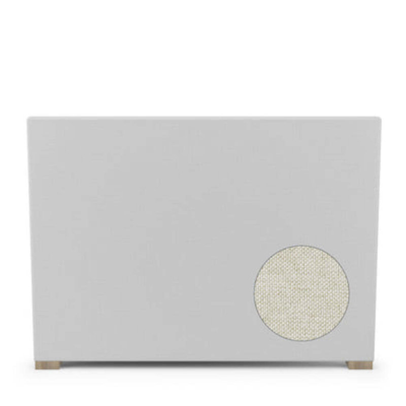 Sloan Upholstered Bed, California King, Pebble Weave Linen Haze, Natural