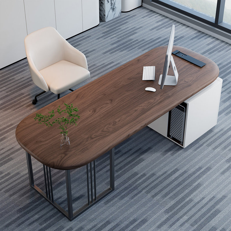 Bureau de direction rectangulaire 70,87 "simplifié de luxe, 29.53" H x 70.87" W x 27.56" D