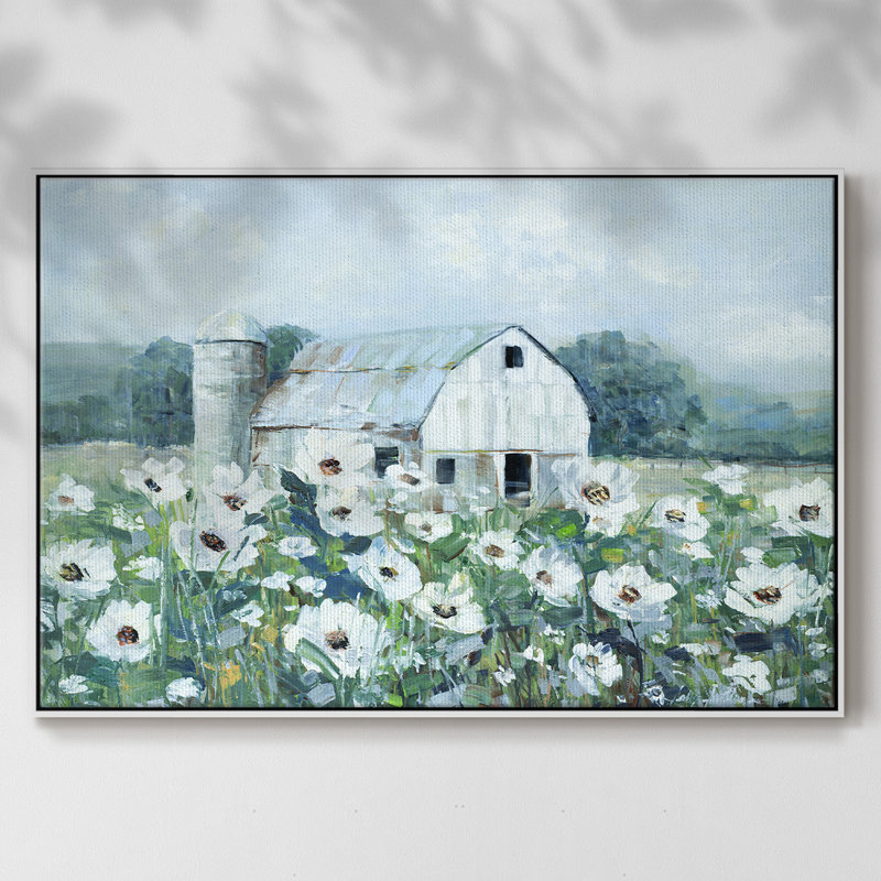 Dream Fields, reproduction d'art sur toile, H 27 po x l 41 po x P 2 po, Cadre blanc