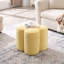 Pouf d'appoint moderne Leiani en velours, forme trèfle, 47 cm de large, pour salon, chambre et coiffeuse-554378337