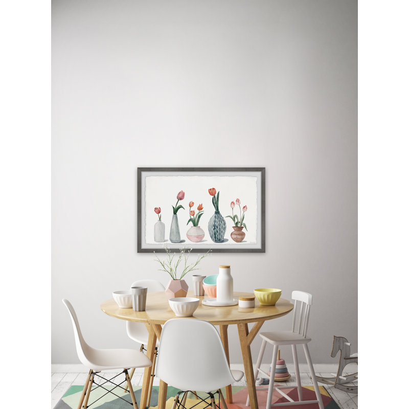 Bottled Tulips - Single Picture Frame Painting, 61cm H x 91cm W