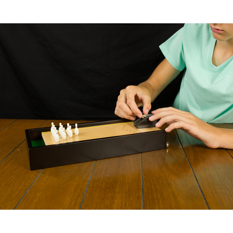 Mahogany Finish Executive Desktop Bowling Game