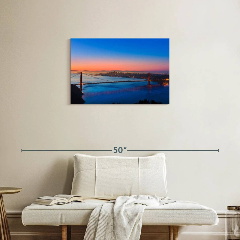 Lilie Golden Gate Bridge Nightfall, H 20 po x l 30 po