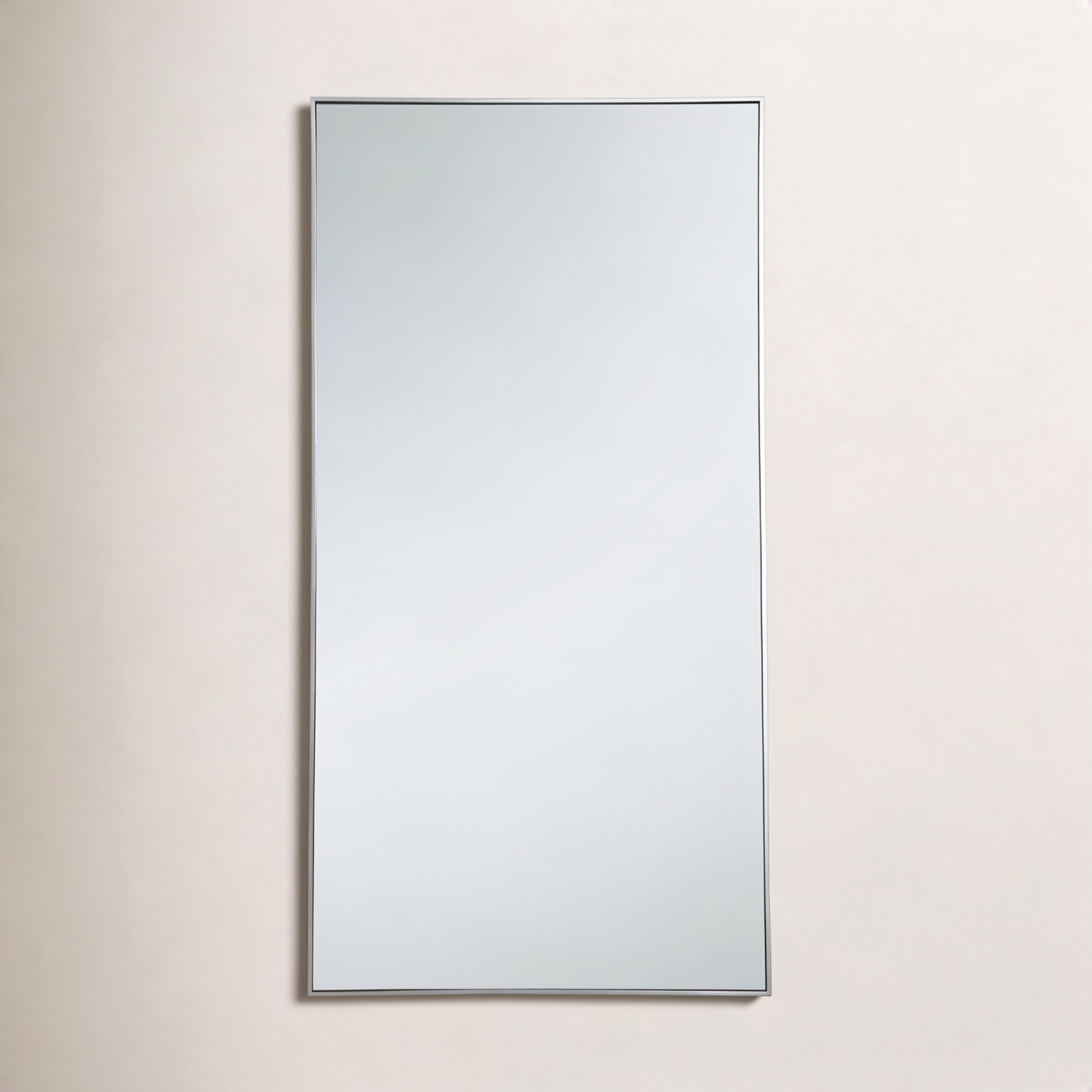 Sabine Metal Rectangle Wall Mirror, 72" x 36", Silver