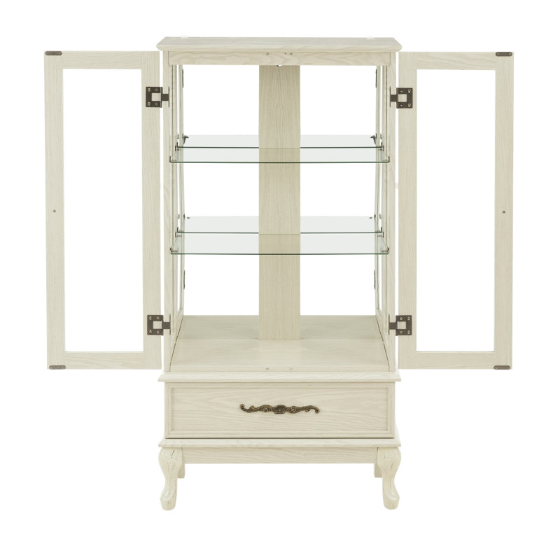 Vitrine, armoire lumineuse, blanc antique