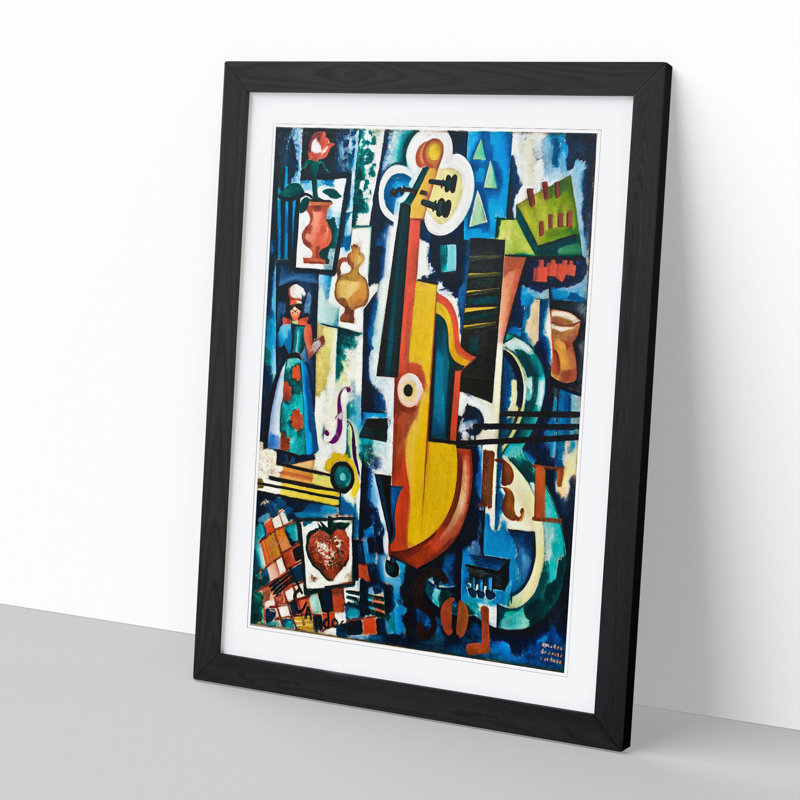Composition Vol.1 by Amadeo De Souza-Cardoso - Picture Frame Graphic Art, 36cm H x 27cm W x 2cm D, Black Framed