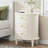 Oval Nightstand with 3 Drawers