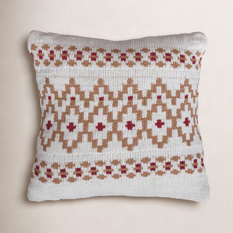 Geometric Cotton Reversible Throw Pillow