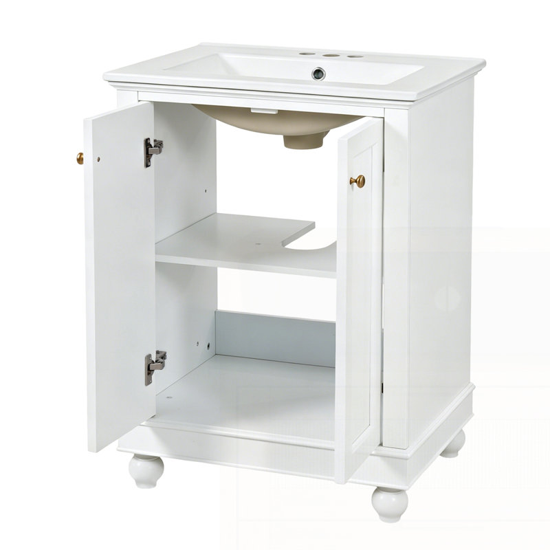 Meuble-lavabo moderne 24 po, White