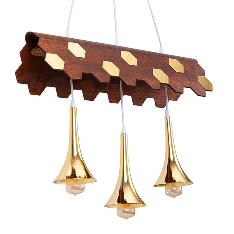 Luminaire suspendu pour îlot de cuisine 3 lumières Emelie
