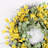 24" Artificial Eucalyptus Forsythia Summer Wreath For Front Door