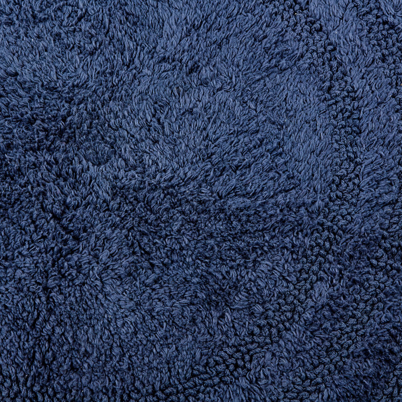 Lisk Cotton Blend Bath Rug, Blue