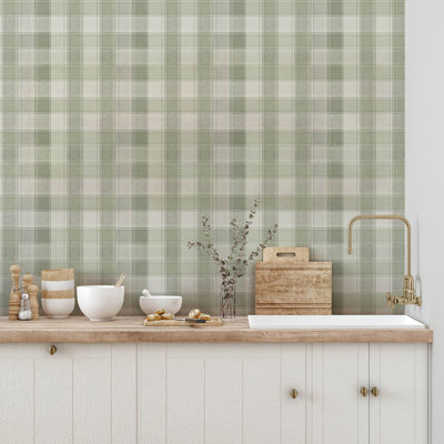 Rita Green Country Check Wallpaper