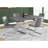 Contemporary 60" Rectangular Table, Grey Laminate Finish, Metal Frame, For Dining And Kitchen, Seats 4 Modern Table 60", Laminate, Leg Fastening Part, Kitchen Room,