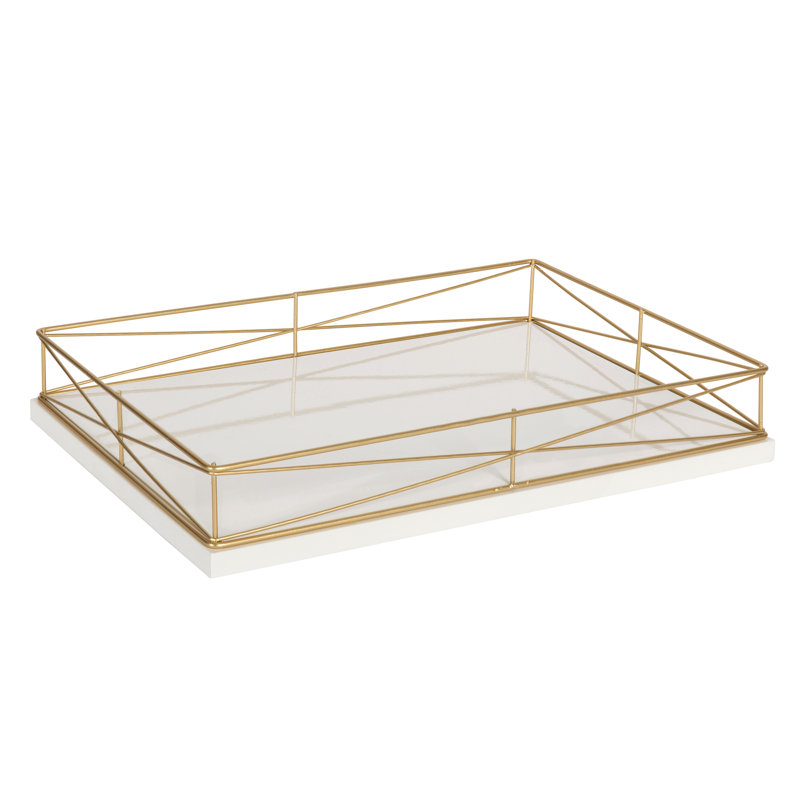 Tray, White/Gold