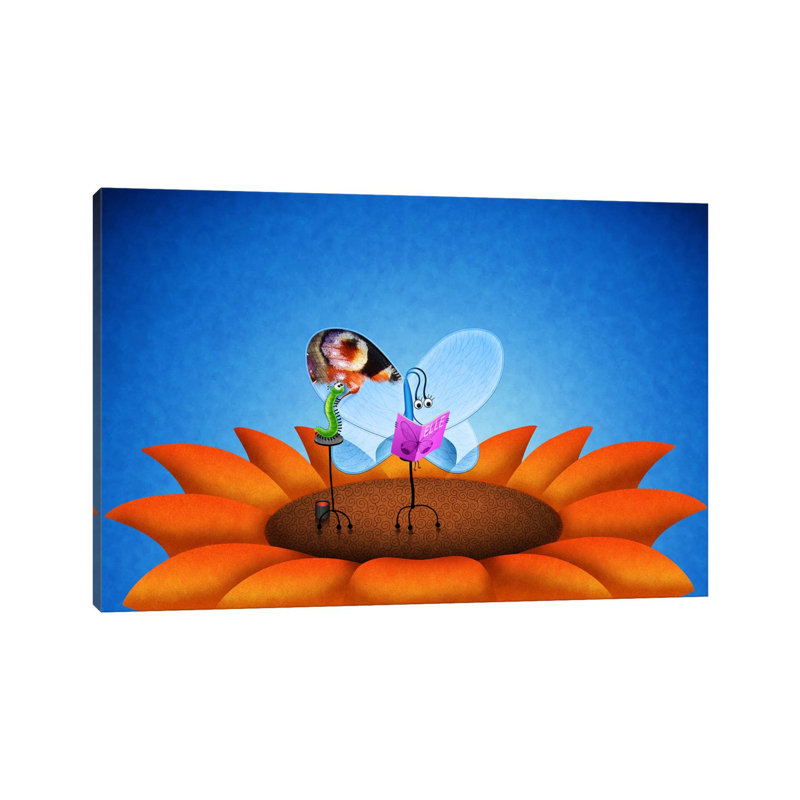 Butterfly Makeup by Unknown Artist - Wrapped Canvas Painting, 66.04 cm H x 45.72 cm W x 1.91 cm D