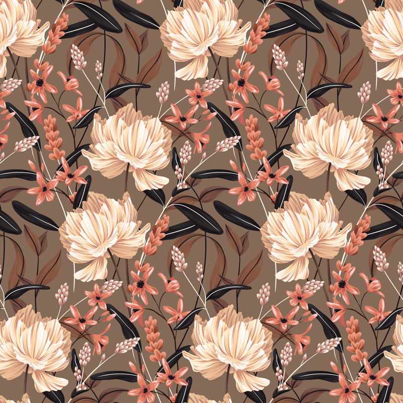 Fond floral Aceyn par Yuliya Ranchanka, H 12 po x l 12 po