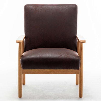 25.38'' Wide Wood Frame Armchair