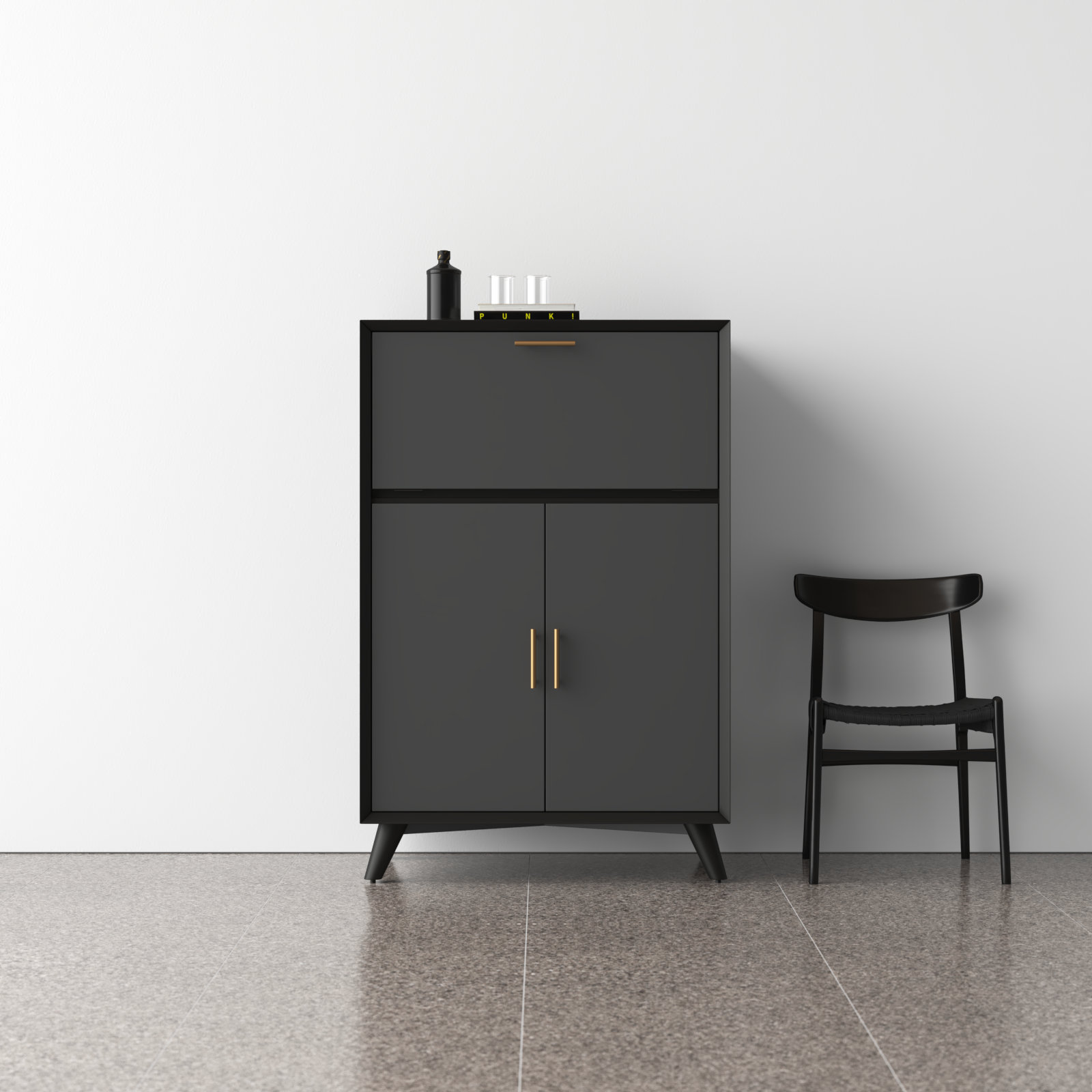 Williams Bar Cabinet, Black
